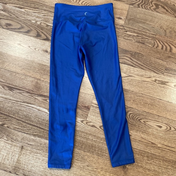 Zyia active blue shimmer high rise legging 6 - 8 workout athletic gym rat - Picture 4 of 8